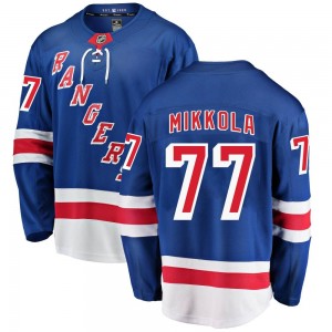 Fanatics Branded Niko Mikkola New York Rangers Men's Breakaway Home Jersey - Blue