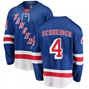 Fanatics Branded Braden Schneider New York Rangers Men's Breakaway Home Jersey - Blue