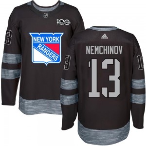 Sergei Nemchinov New York Rangers Men's Authentic 1917- 100th Anniversary Jersey - Black