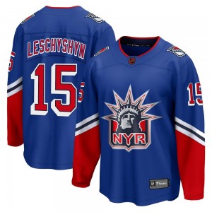 Fanatics Branded Jake Leschyshyn New York Rangers Men's Breakaway Special Edition 2.0 Jersey - Royal
