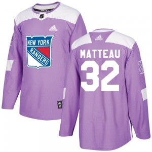 Adidas Stephane Matteau New York Rangers Men's Authentic Fights Cancer Practice Jersey - Purple