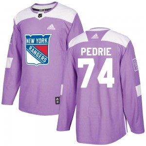 Adidas Vince Pedrie New York Rangers Men's Authentic Fights Cancer Practice Jersey - Purple