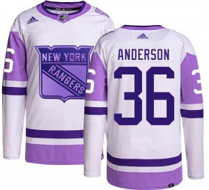 Adidas Men's Glenn Anderson New York Rangers Men's Authentic Hockey Fights Cancer Jersey