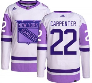 Adidas Men's Ryan Carpenter New York Rangers Men's Authentic Hockey Fights Cancer Jersey