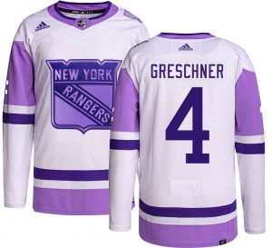 Adidas Men's Ron Greschner New York Rangers Men's Authentic Hockey Fights Cancer Jersey