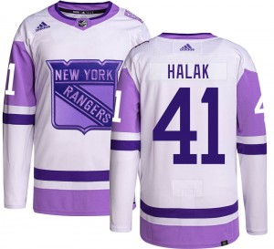 Adidas Men's Jaroslav Halak New York Rangers Men's Authentic Hockey Fights Cancer Jersey