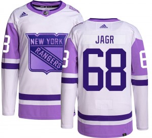 Adidas Men's Jaromir Jagr New York Rangers Men's Authentic Hockey Fights Cancer Jersey