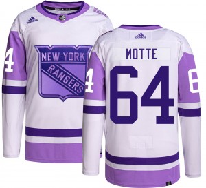 Adidas Men's Tyler Motte New York Rangers Men's Authentic Hockey Fights Cancer Jersey