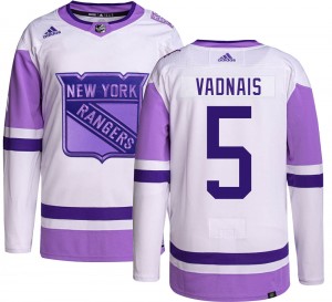 Adidas Men's Carol Vadnais New York Rangers Men's Authentic Hockey Fights Cancer Jersey