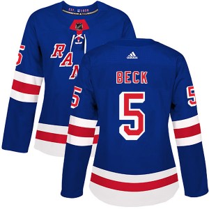 Adidas Barry Beck New York Rangers Women's Authentic Home Jersey - Royal Blue