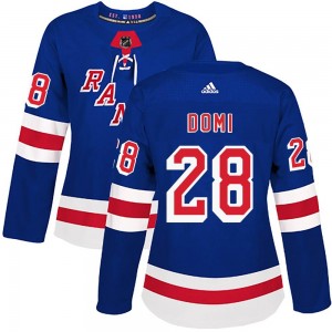 Adidas Tie Domi New York Rangers Women's Authentic Home Jersey - Royal Blue