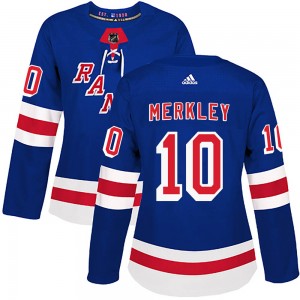 Adidas Nick Merkley New York Rangers Women's Authentic Home Jersey - Royal Blue