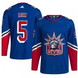 Adidas Barry Beck New York Rangers Youth Authentic Reverse Retro 2.0 Jersey - Royal