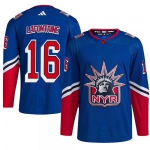 Adidas Pat Lafontaine New York Rangers Youth Authentic Reverse Retro 2.0 Jersey - Royal