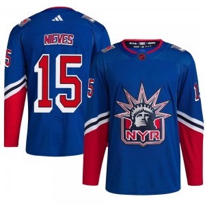 Adidas Boo Nieves New York Rangers Youth Authentic Reverse Retro 2.0 Jersey - Royal