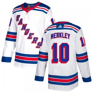 Adidas Nick Merkley New York Rangers Youth Authentic Jersey - White