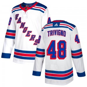 Adidas Bobby Trivigno New York Rangers Youth Authentic Jersey - White