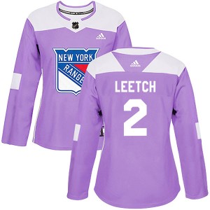 Adidas Brian Leetch New York Rangers Women's Authentic Fights Cancer Practice Jersey - Purple