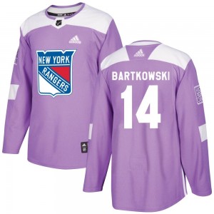 Adidas Matt Bartkowski New York Rangers Youth Authentic Fights Cancer Practice Jersey - Purple