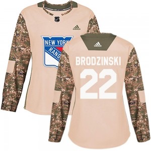 Adidas Jonny Brodzinski New York Rangers Women's Authentic Veterans Day Practice Jersey - Camo
