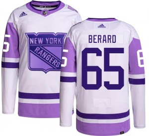 Adidas Youth Brett Berard New York Rangers Youth Authentic Hockey Fights Cancer Jersey