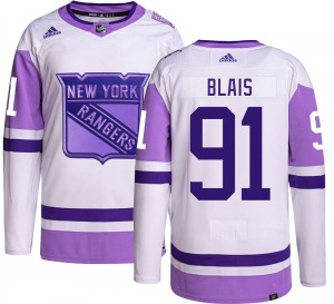 Adidas Youth Sammy Blais New York Rangers Youth Authentic Hockey Fights Cancer Jersey