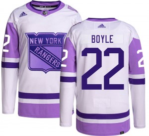 Adidas Youth Dan Boyle New York Rangers Youth Authentic Hockey Fights Cancer Jersey