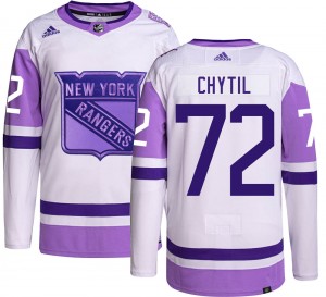 Adidas Youth Filip Chytil New York Rangers Youth Authentic Hockey Fights Cancer Jersey