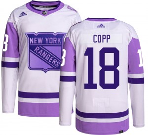 Adidas Youth Andrew Copp New York Rangers Youth Authentic Hockey Fights Cancer Jersey