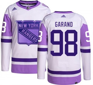 Adidas Youth Dylan Garand New York Rangers Youth Authentic Hockey Fights Cancer Jersey
