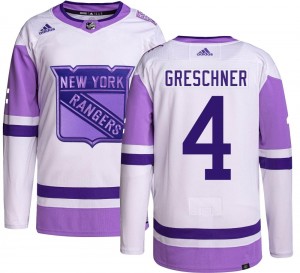 Adidas Youth Ron Greschner New York Rangers Youth Authentic Hockey Fights Cancer Jersey