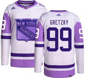 Adidas Youth Wayne Gretzky New York Rangers Youth Authentic Hockey Fights Cancer Jersey