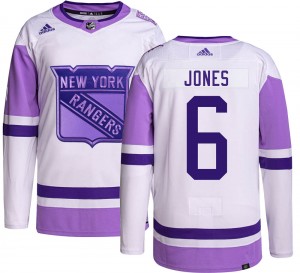 Adidas Youth Zac Jones New York Rangers Youth Authentic Hockey Fights Cancer Jersey