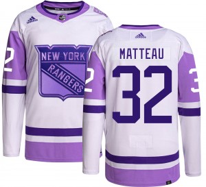 Adidas Youth Stephane Matteau New York Rangers Youth Authentic Hockey Fights Cancer Jersey