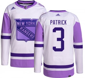 Adidas Youth James Patrick New York Rangers Youth Authentic Hockey Fights Cancer Jersey