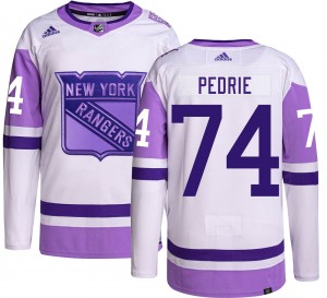 Adidas Youth Vince Pedrie New York Rangers Youth Authentic Hockey Fights Cancer Jersey