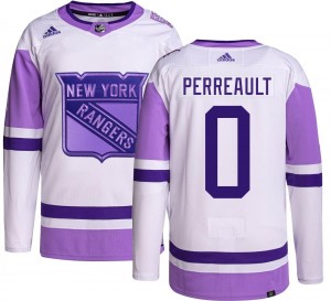 Adidas Youth Gabriel Perreault New York Rangers Youth Authentic Hockey Fights Cancer Jersey