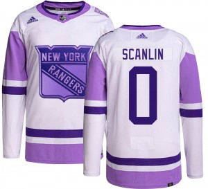 Adidas Youth Brandon Scanlin New York Rangers Youth Authentic Hockey Fights Cancer Jersey