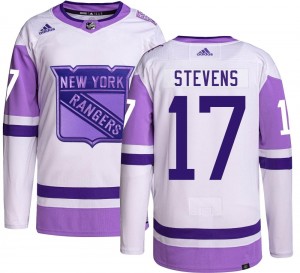 Adidas Youth Kevin Stevens New York Rangers Youth Authentic Hockey Fights Cancer Jersey