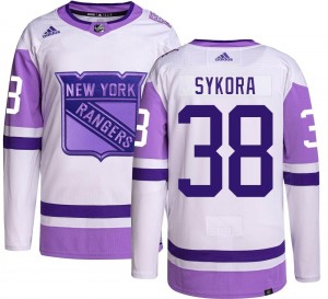 Adidas Youth Adam Sykora New York Rangers Youth Authentic Hockey Fights Cancer Jersey