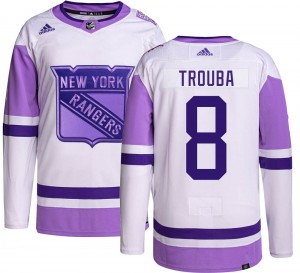 Adidas Youth Jacob Trouba New York Rangers Youth Authentic Hockey Fights Cancer Jersey