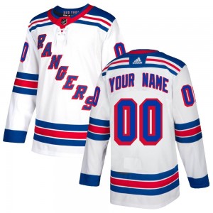 Adidas Custom New York Rangers Men's Authentic Custom Jersey - White