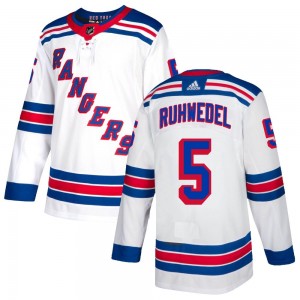 Adidas Chad Ruhwedel New York Rangers Men's Authentic Jersey - White