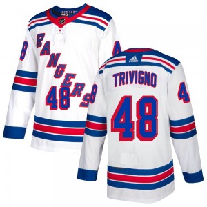 Adidas Bobby Trivigno New York Rangers Men's Authentic Jersey - White