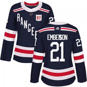 Adidas Ty Emberson New York Rangers Women's Authentic 2018 Winter Classic Home Jersey - Navy Blue