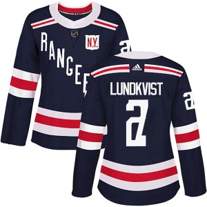 Adidas Nils Lundkvist New York Rangers Women's Authentic 2018 Winter Classic Home Jersey - Navy Blue