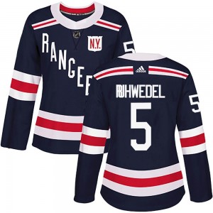 Adidas Chad Ruhwedel New York Rangers Women's Authentic 2018 Winter Classic Home Jersey - Navy Blue