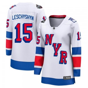 Fanatics Branded Jake Leschyshyn New York Rangers Women's Breakaway 2024 Stadium Series Jersey - White
