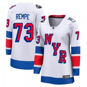 Fanatics Branded Matt Rempe New York Rangers Women's Breakaway 2024 Stadium Series Jersey - White