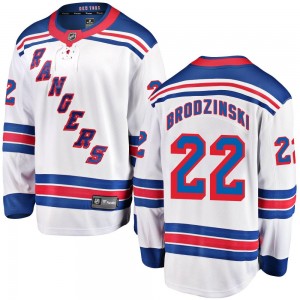 Fanatics Branded Jonny Brodzinski New York Rangers Youth Breakaway Away Jersey - White